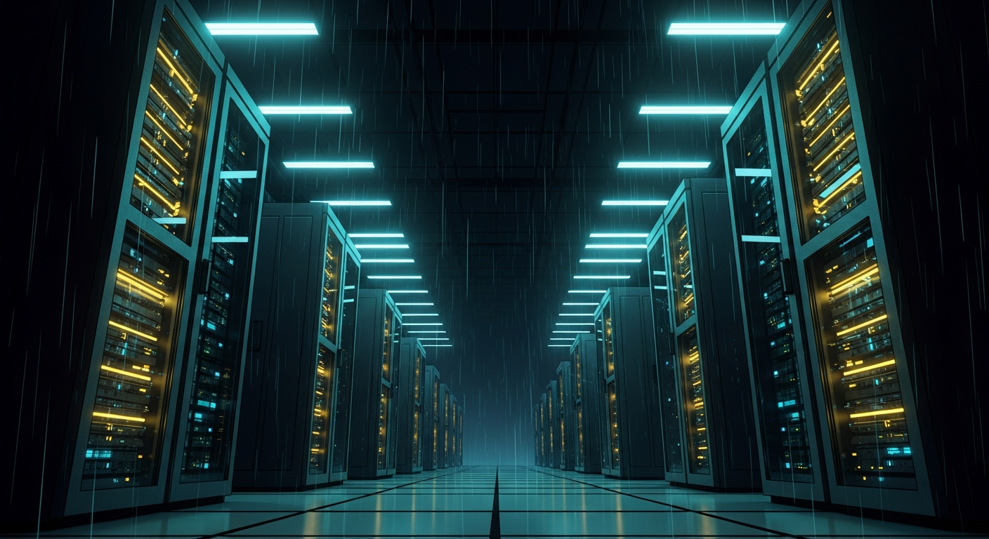 Frame 1: The silent data center at midnight